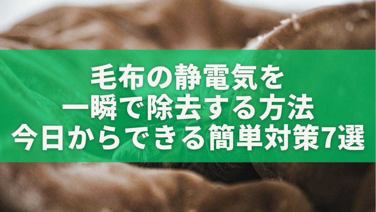 毛布の静電気を一瞬で除去する方法｜今日からできる簡単対策7選