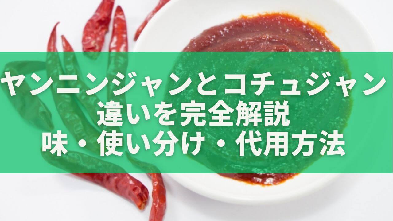 ヤンニンジャンとコチュジャンの違いを完全解説｜味・使い分け・代用方法までわかる